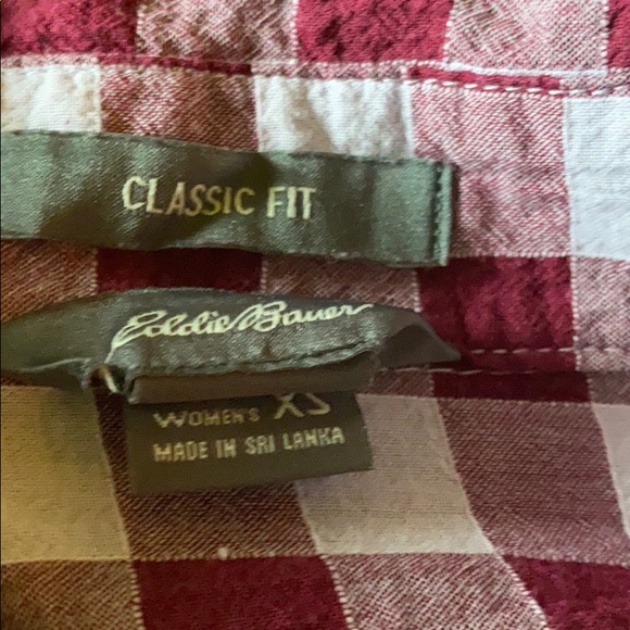 Eddie Bauer, plaid button shirt ♥️ - Picture 2 of 5